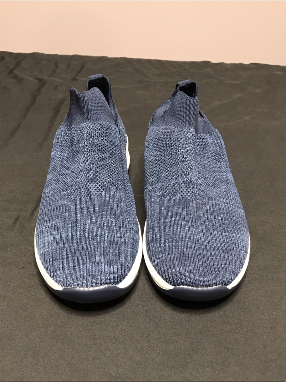 Hyper Swiss Women’s Slip-On Knit Sneakers in Navy Blue, 9.5-10, EU 41